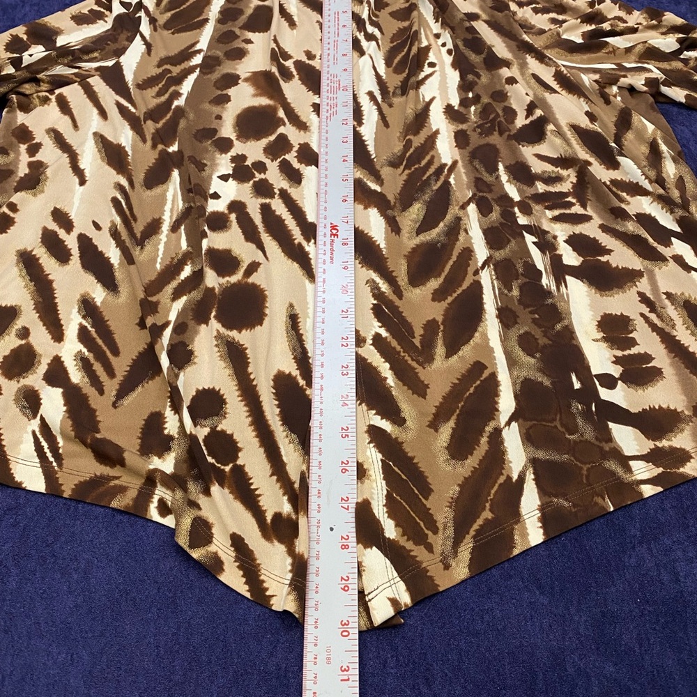 Alfred Dunner women’s Brown Patterned Blouse (739) - Picture 7 of 8
